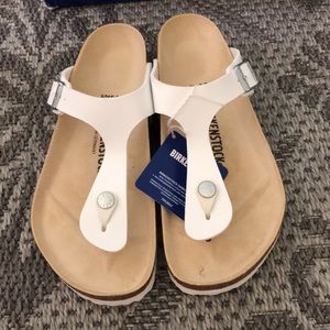 Birkenstock women sandals 8 white NWT